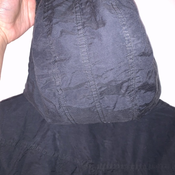 M Black Double-Layered Coat with Hoodie - Picture 14 of 15